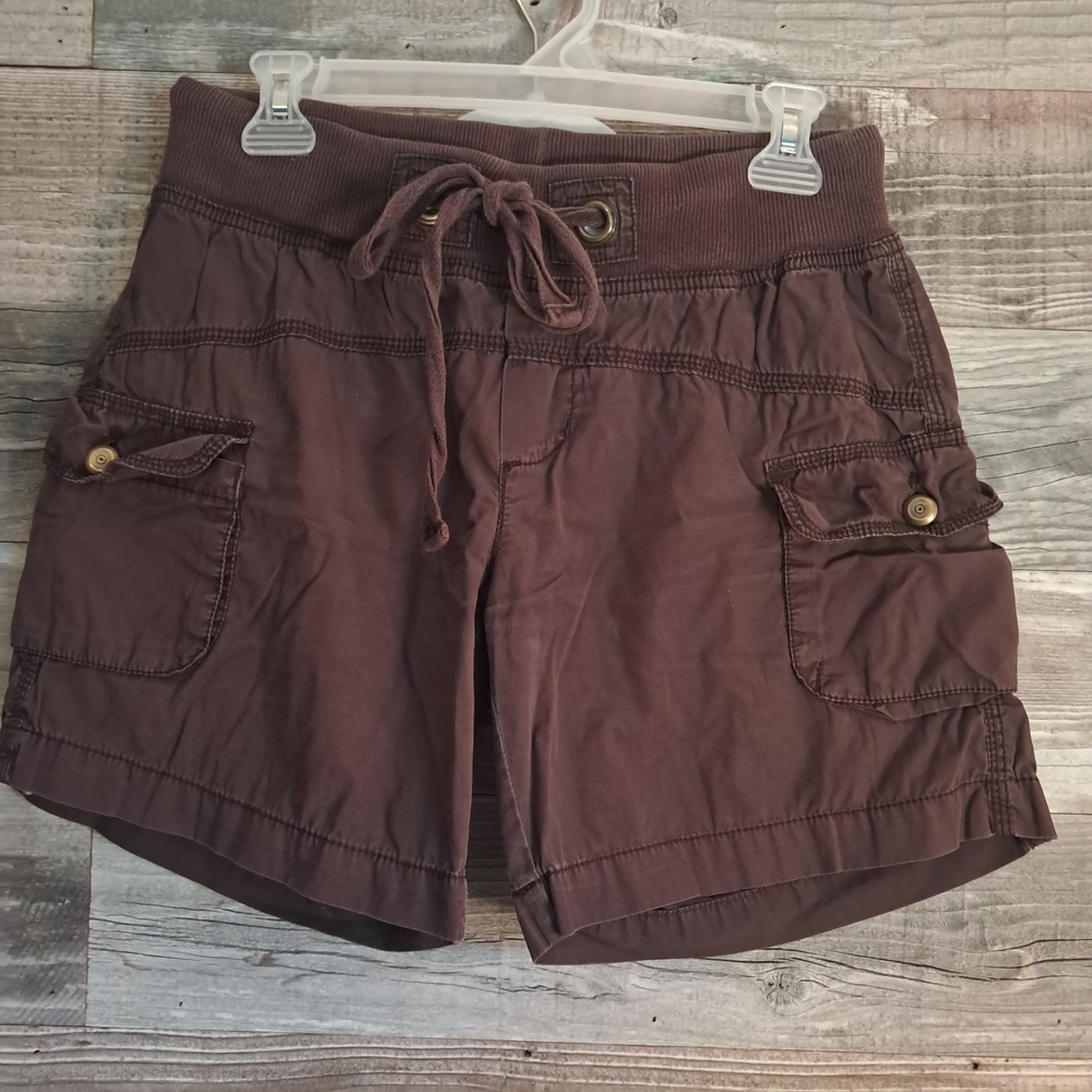 Casual Women's Dark Brown Cargo Shorts